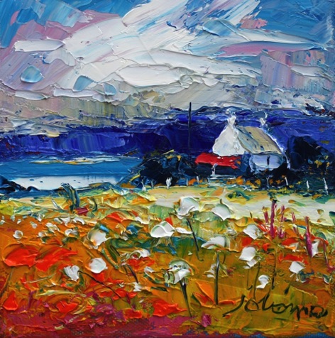 Wild Flowers Autumnlight Isle of Gigha 6x6
SOLD